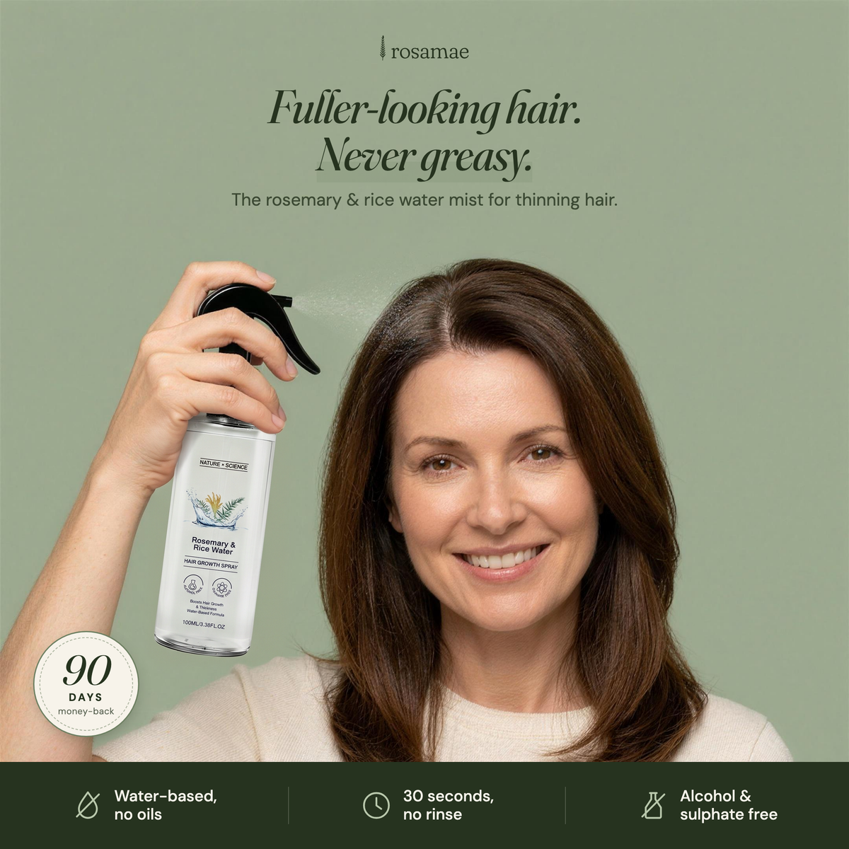 The Rosamae Mist™ · Rosemary & Rice Water Hair Growth Spray